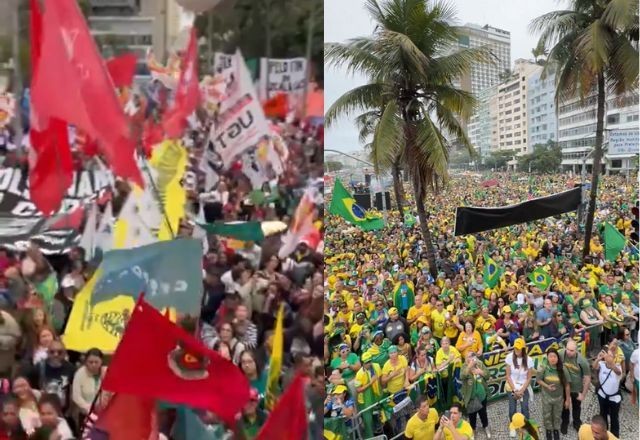 Imagem da noticia 7 de setembro: Apoiadores de Bolsonaro protestam por anistia; esquerda defende soberania