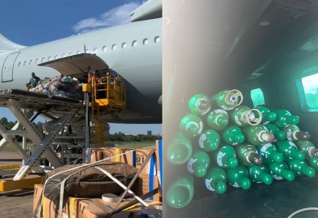 Imagem da noticia Chuvas no RS: FAB e Marinha enviam toneladas de mantimentos e cilindros de oxigênio para o estado