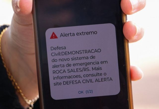 Imagem da noticia Sistema de alertas da Defesa Civil no celular começa em dezembro