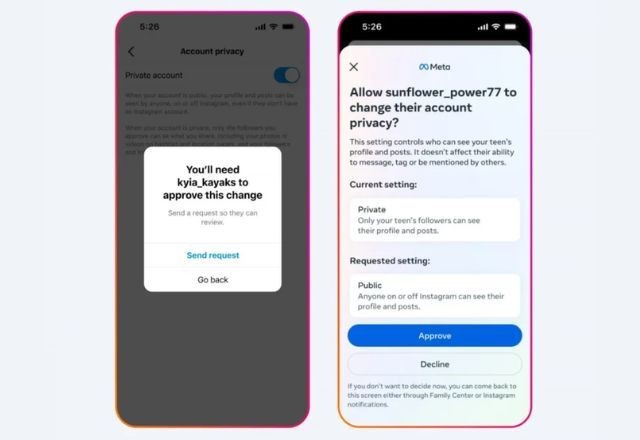 Imagem da noticia Pais vão ter mais controle do Instagram e Facebook dos filhos; entenda