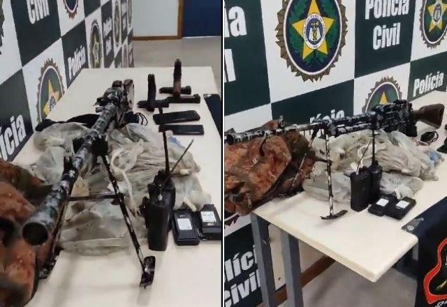 Imagem da noticia Metralhadora usada na 1ª e 2ª Guerra Mundial é apreendida no Rio