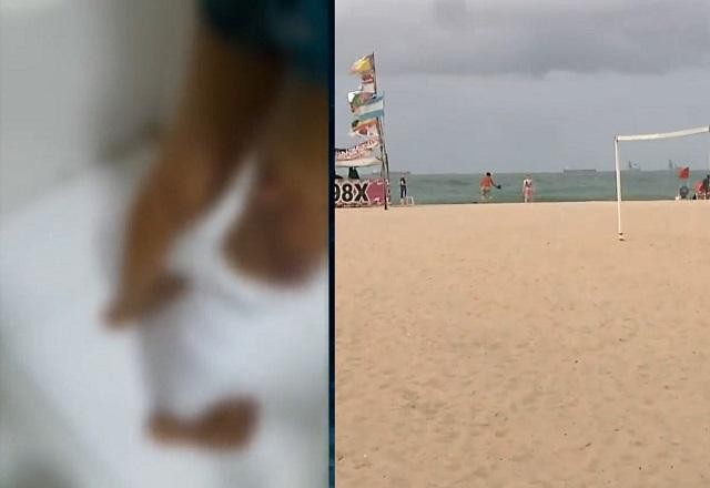 Imagem da noticia Menino cai em buraco com carvão em areia na praia de Copacabana