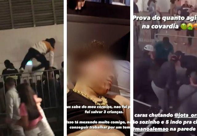 Imagem da noticia Briga e pancadaria antes e depois de shows de sertanejo e funkeiro