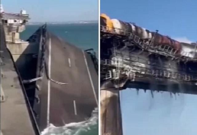 Imagem da noticia Rússia fala em explosão "criminosa" em ponte na Crimeia