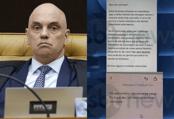 Imagem da notícia: Moraes completa 5ª nota para negar relação com Vorcaro, mas deixa várias perguntas sem resposta