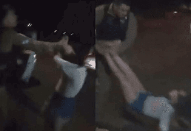 Imagem da noticia Vídeo: PM agride e arrasta mulher durante abordagem em um bar no Paraná