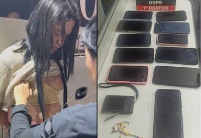 Mulher é presa com celulares furtados no Lollapalooza em São Paulo Mulher é presa com celulares furtados no Lollapalooza em São Paulo
