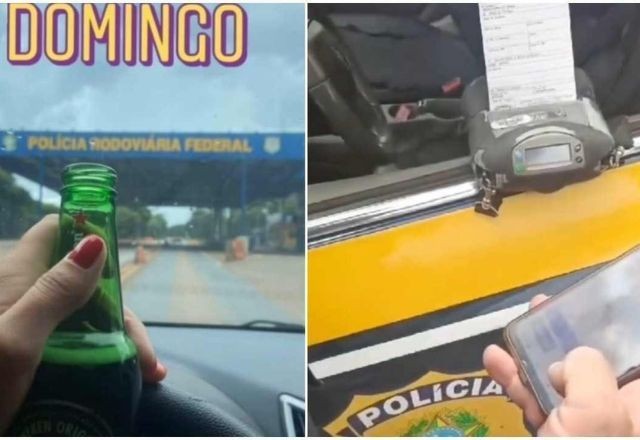 Imagem da noticia Mulher tem CNH suspensa ao postar foto com cerveja em frente à PRF