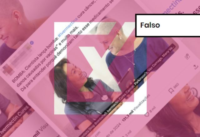 Imagem da noticia FALSO: Não há indicação de ivermectina no tratamento contra câncer e como medida pós-vacina