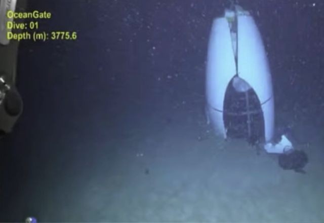 Imagem da noticia Imagem inédita do submarino Titan é revelada durante audiências sobre o acidente