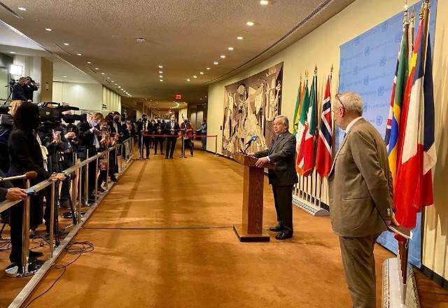 Imagem da noticia Secretário-geral da ONU pede que Putin envie tropas de volta à Rússia