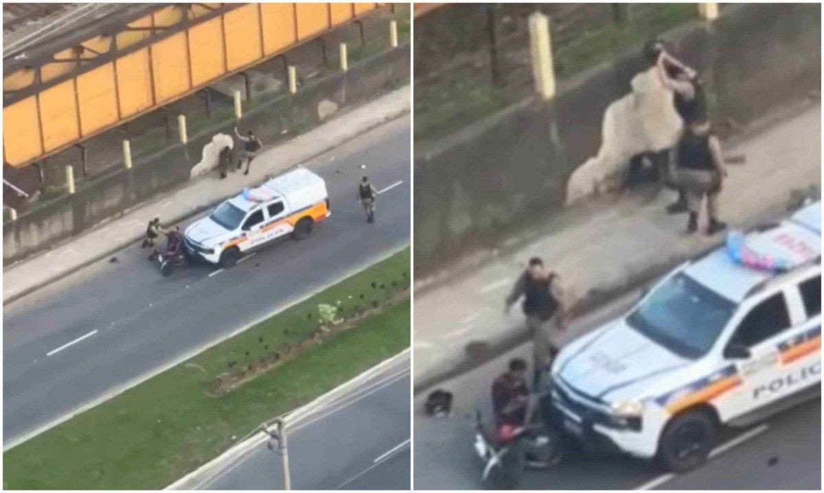 Imagem da noticia Policiais militares são flagrados agredindo motociclistas durante abordagem em MG