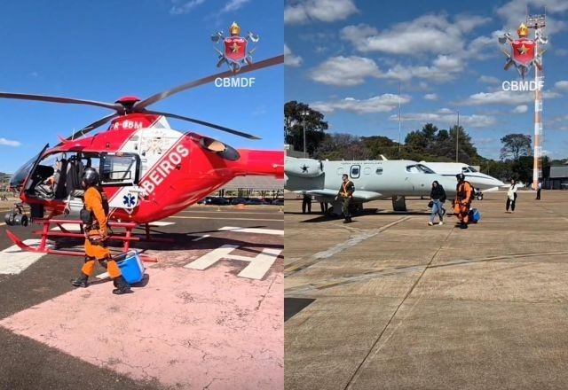 Imagem da noticia Bombeiros do DF fazem transporte aéreo de coração para transplante de urgência em Brasília