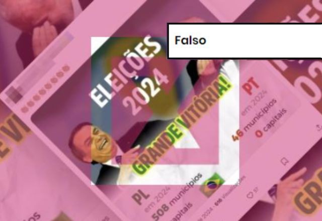 Imagem da noticia FALSO: PT conquistou 248 prefeituras em 2024, e não 46 como alega post