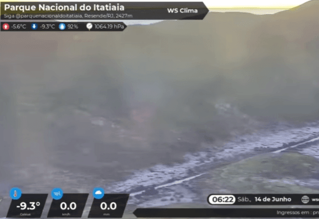 Imagem da noticia FOTOS: Parque Nacional do Itatiaia registra menores temperaturas do ano no fim de semana