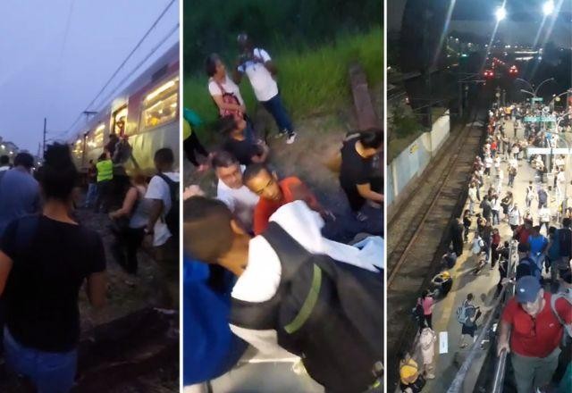 Imagem da noticia SP: Trem da Linha 9-Esmeralda descarrilha e passageiros têm de andar ao lado dos trilhos