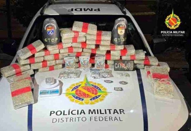 Imagem da noticia Polícia Militar apreende R$ 1 milhão em drogas e prende dois suspeitos no DF