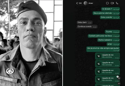 Policial do Bope mandou mensagens à esposa antes de morrer em megaoperação no Rio: "Continua orando" Policial do Bope mandou mensagens à esposa antes de morrer em megaoperação no Rio: "Continua orando"