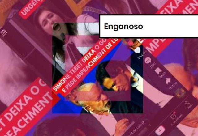 Imagem da noticia ENGANOSO: Post engana ao afirmar que Simone Tebet deixou governo e pediu impeachment de Lula