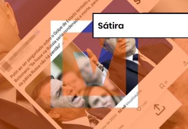 Imagem da noticia SÁTIRA: Post que atribui a Putin fala sobre pena de morte para Bolsonaro é satírico