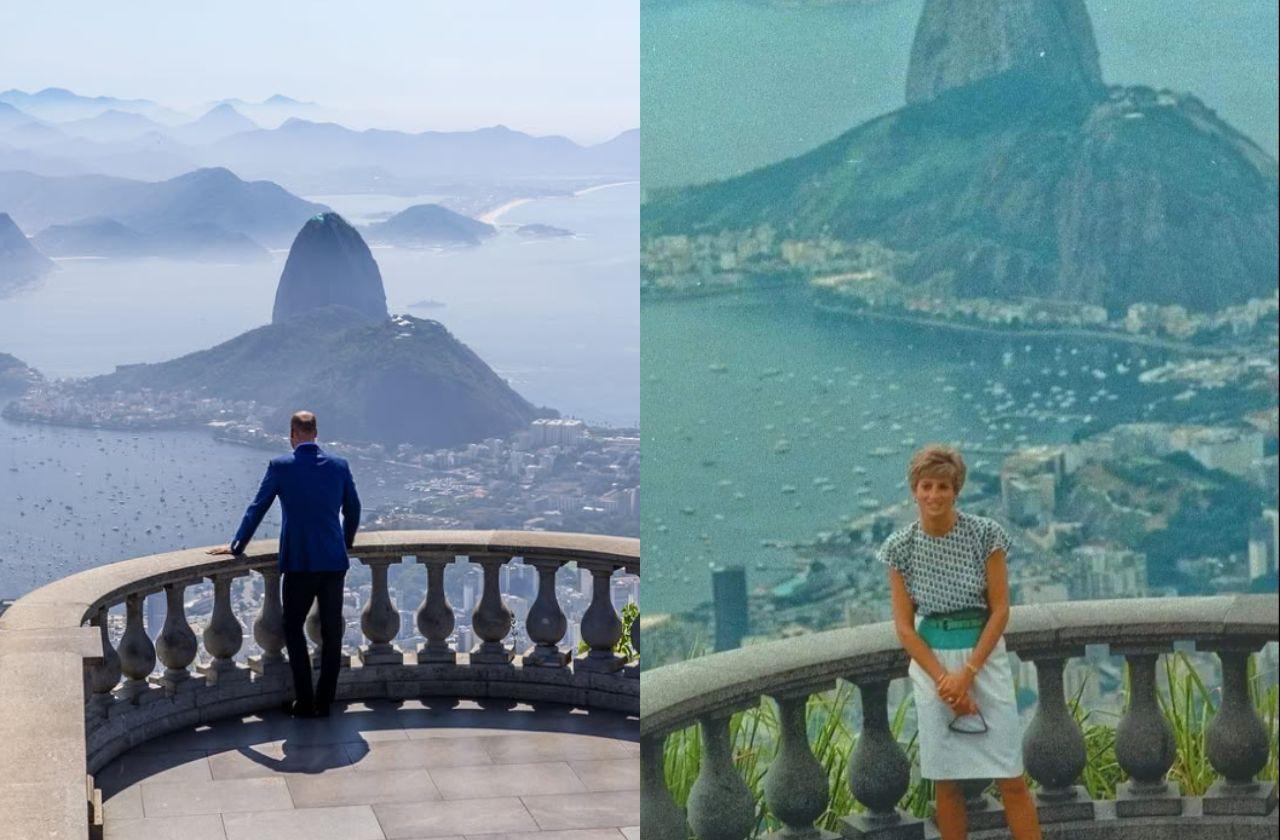 Príncipe William visita o Cristo Redentor e recria foto icônica de Lady Di no Rio Príncipe William visita o Cristo Redentor e recria foto icônica de Lady Di no Rio