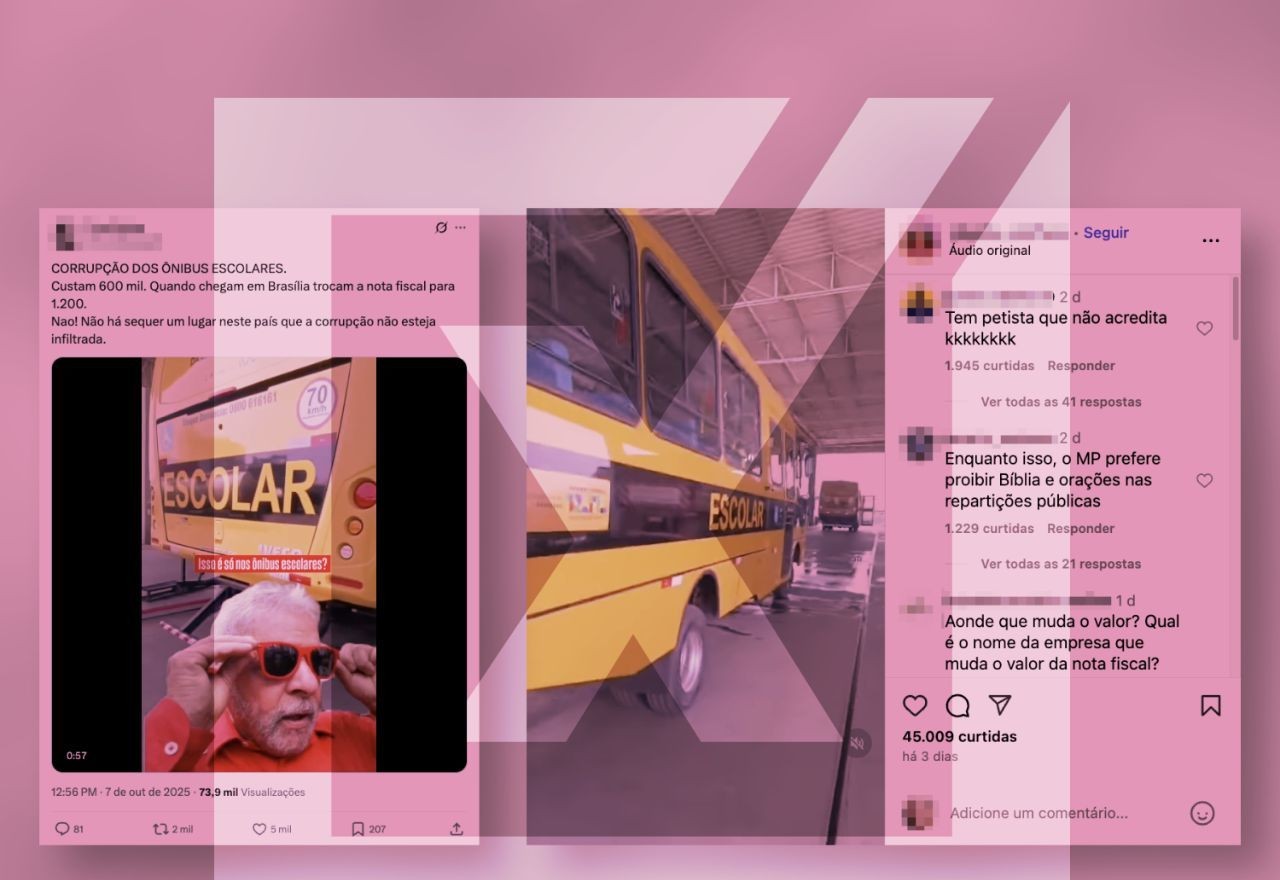Imagem da noticia Ônibus escolar de programa federal custam R$ 421,9 mil, e não R$ 1,8 milhão, como alega vídeo viral