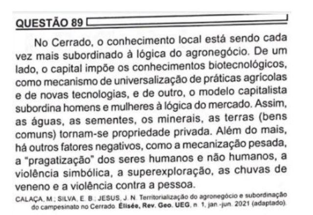 Imagem da noticia Agronegócio reage à questão do Enem que criticou setor