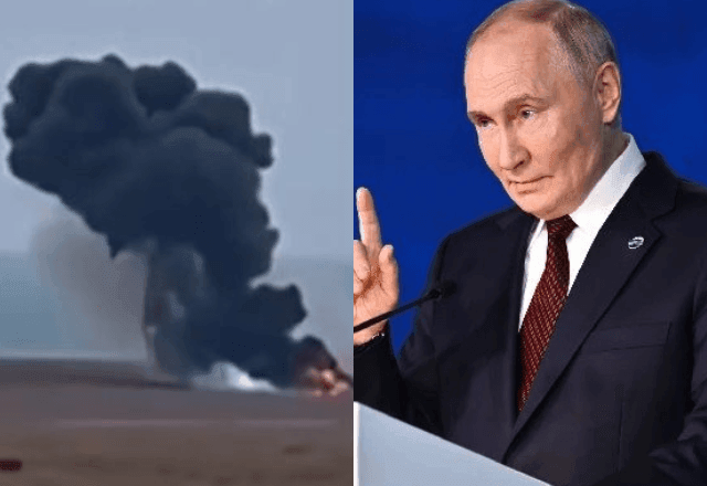 Imagem da noticia Queda de avião da Embraer: Putin se desculpa com presidente do Azerbaijão por acidente aéreo