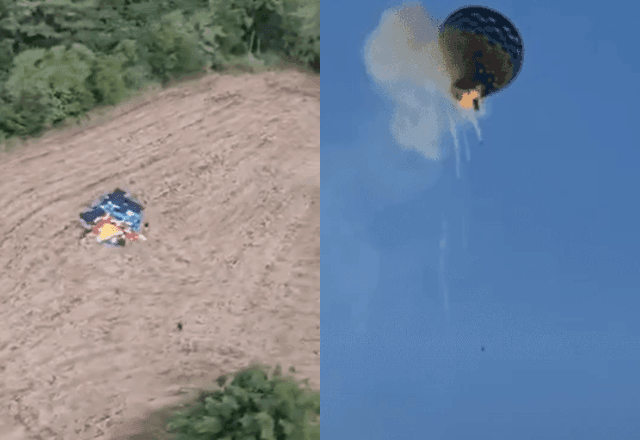 Imagem da noticia Imagens aéreas mostram local da queda de balão que deixou oito mortos em SC