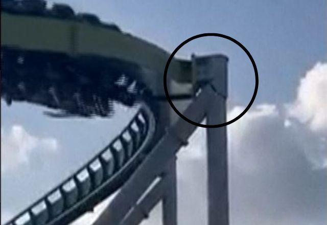 Imagem da noticia Montanha-russa fecha nos EUA após vídeo mostrar fissura em pilar