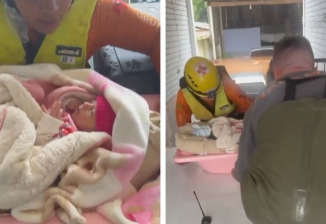 Imagem da noticia VÍDEO: Recém-nascida é resgatada às pressas com banheira em Canoas, no Rio Grande do Sul