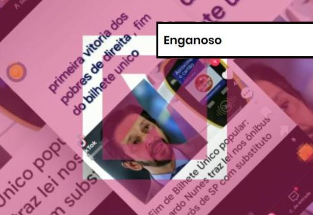 Imagem da noticia ENGANOSO: Ricardo Nunes não colocou fim ao Bilhete Único em São Paulo, diferentemente do que alega vídeo