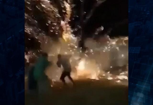 Imagem da noticia Rojão se prende em corpo e mulher morre após explosão