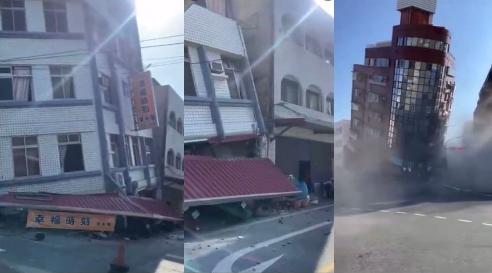 Imagem da noticia Veja imagens do forte terremoto que atingiu Taiwan