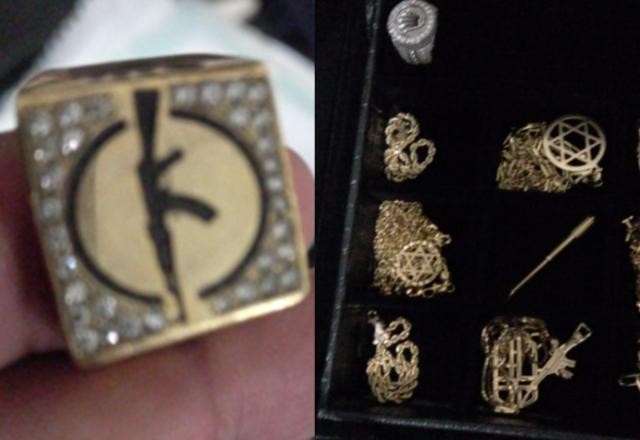 Imagem da noticia Operação contra tráfico de armas apreende joia com desenho de fuzil