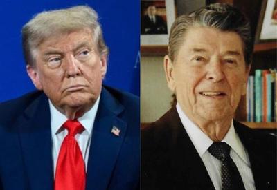 Trump rompe negociações comerciais com o Canadá após peça publicitária com Ronald Reagan Trump rompe negociações comerciais com o Canadá após peça publicitária com Ronald Reagan