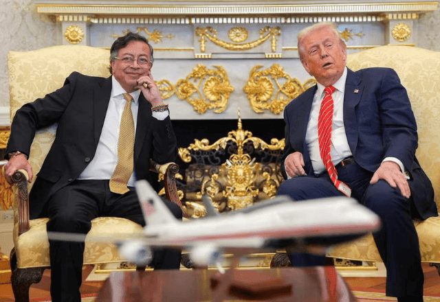 Imagem da noticia Trump e Petro se reúnem na Casa Branca em meio a tensões sobre drogas e Venezuela