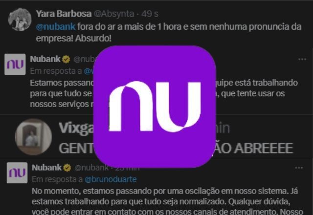 Imagem da noticia Nubank fora do ar? Clientes relatam que não acessam o aplicativo