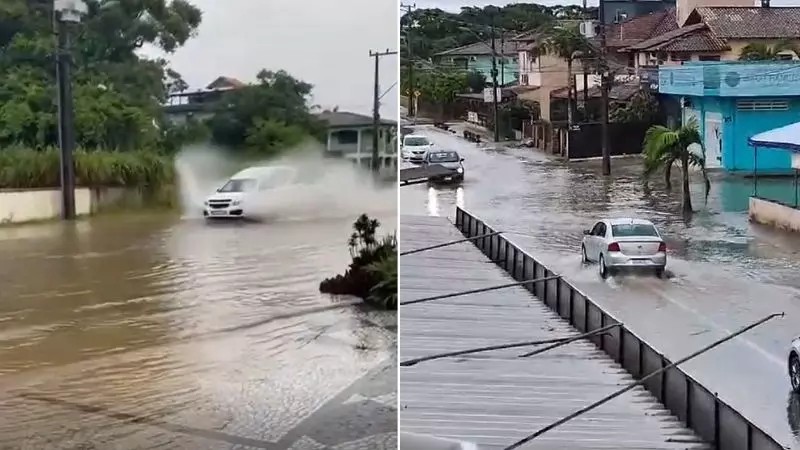 Imagem da noticia Chuva causa transtornos e alagamentos em cidades de Santa Catarina