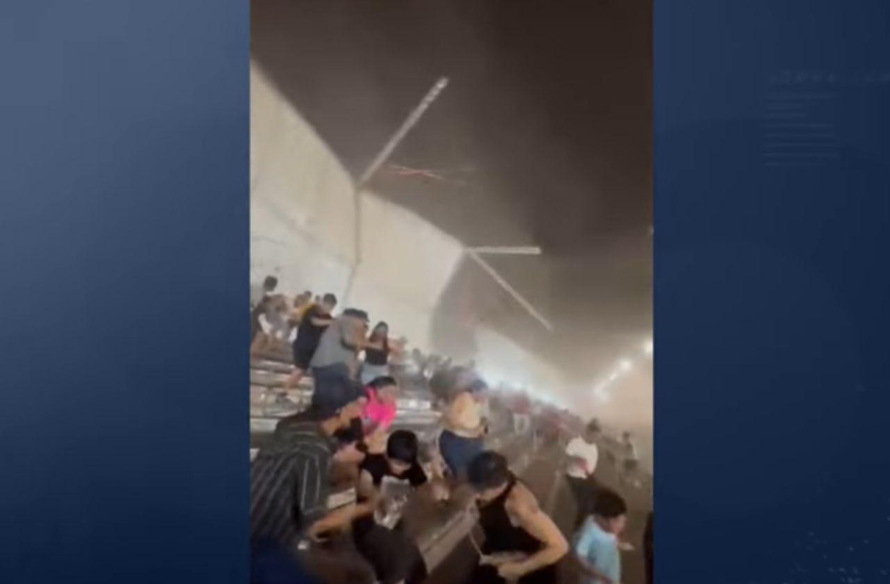 VÍDEO: Ventania derruba estrutura de Stock Car em Cuiabá e deixa 3 feridos VÍDEO: Ventania derruba estrutura de Stock Car em Cuiabá e deixa 3 feridos