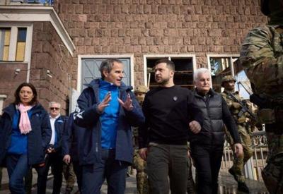 Chefe da Agência Atômica Internacional chega à usina de Zaporizhzhia Chefe da Agência Atômica Internacional chega à usina de Zaporizhzhia