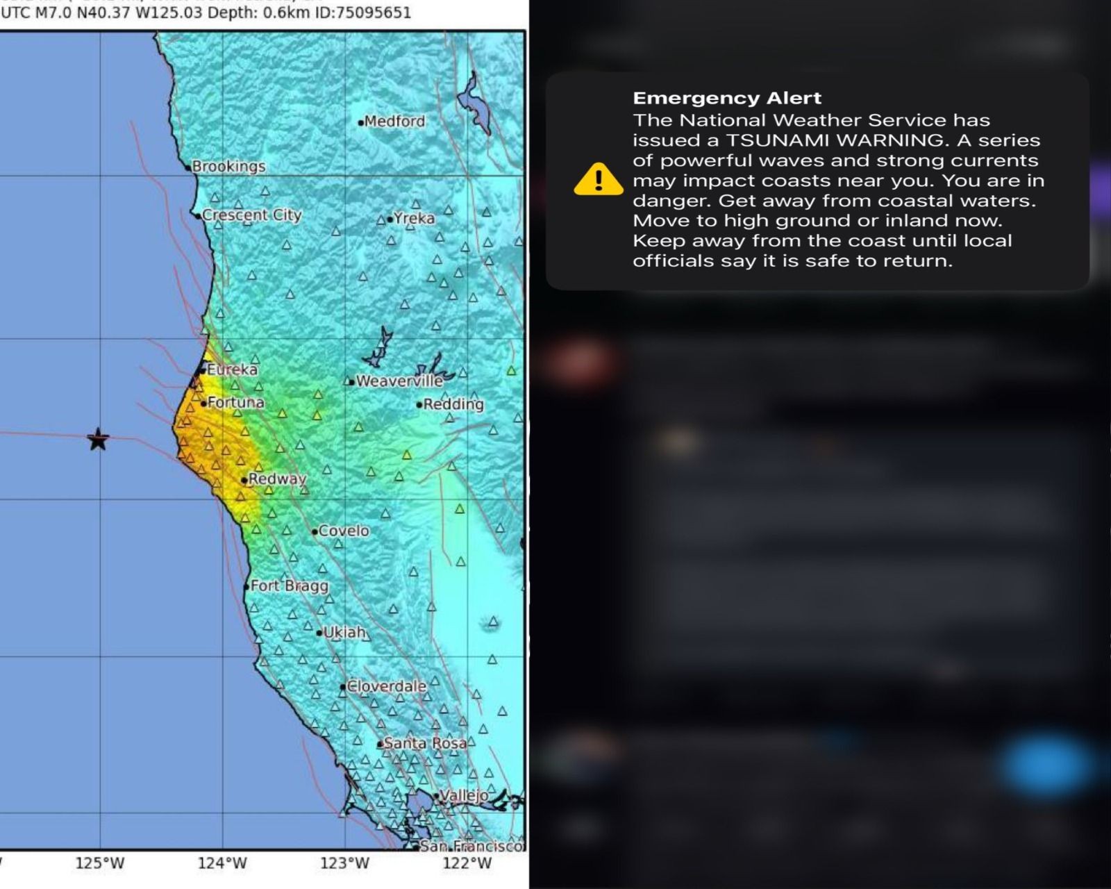Imagem da noticia Após terremoto na Califórnia, serviço meteorológico dos EUA descarta risco de tsunami