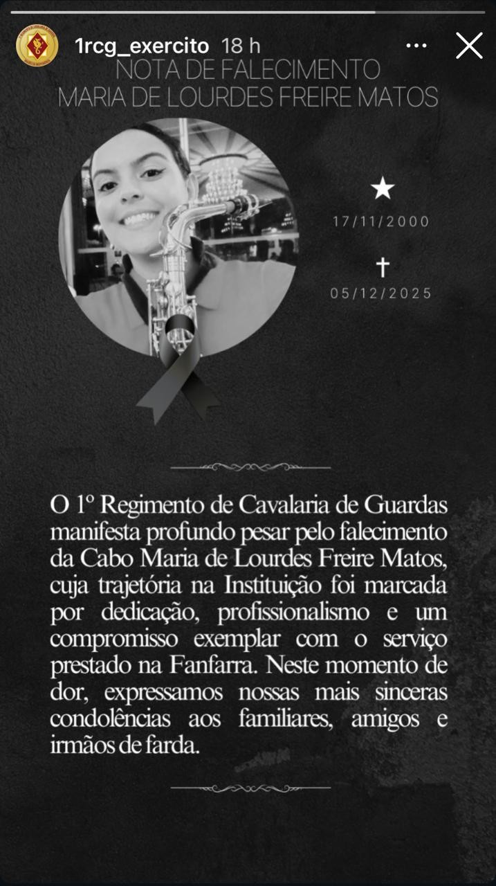 Imagem da noticia Feminicídio em quartel de Brasília: Cabo do Exército é encontrada carbonizada