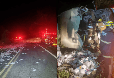 Ônibus com mais de 40 universitários bate em carreta em MG; um morre e três ficam feridos Ônibus com mais de 40 universitários bate em carreta em MG; um morre e três ficam feridos