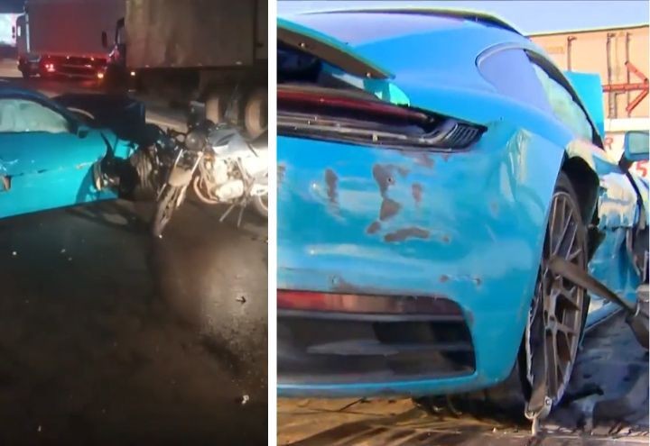 Imagem da noticia Acidente na Dutra em Guarulhos (SP) envolve Porsche, carreta e moto