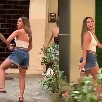 Argentina presa por racismo no Rio diz que gesto foi “brincadeira” Argentina presa por racismo no Rio diz que gesto foi “brincadeira”