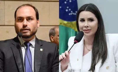 Flávio Bolsonaro confirma candidaturas de Carlos e Carol de Toni ao Senado por SC Flávio Bolsonaro confirma candidaturas de Carlos e Carol de Toni ao Senado por SC