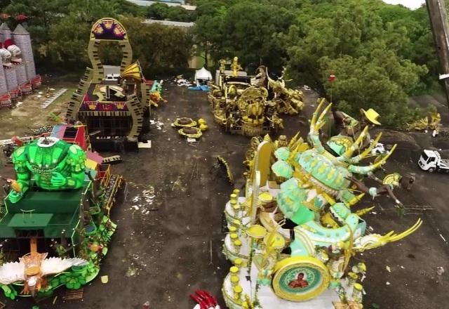 Imagem da noticia SP: após chuva e ventania, escolas correm para recuperar alegorias