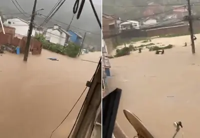 Chuva intensa causa alagamentos e deixa cidades do Rio em atenção máxima nesta sexta (27) Chuva intensa causa alagamentos e deixa cidades do Rio em atenção máxima nesta sexta (27)