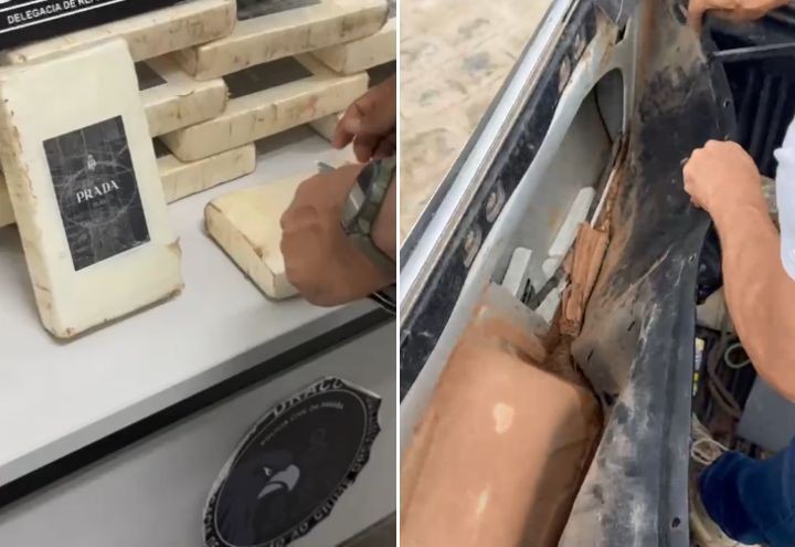 Imagem da noticia Polícia apreende tabletes de cocaína com valor equivalente a R$ 12 milhões